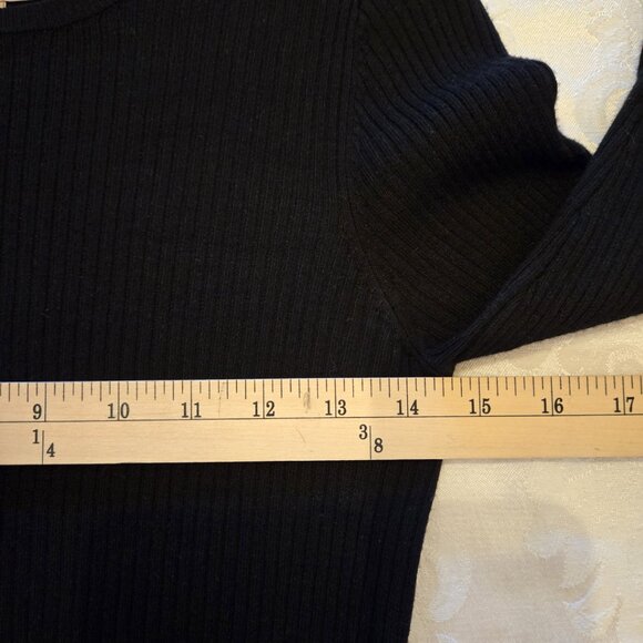 Philosophy Ribbed Black Sweater - Picture 10 of 11